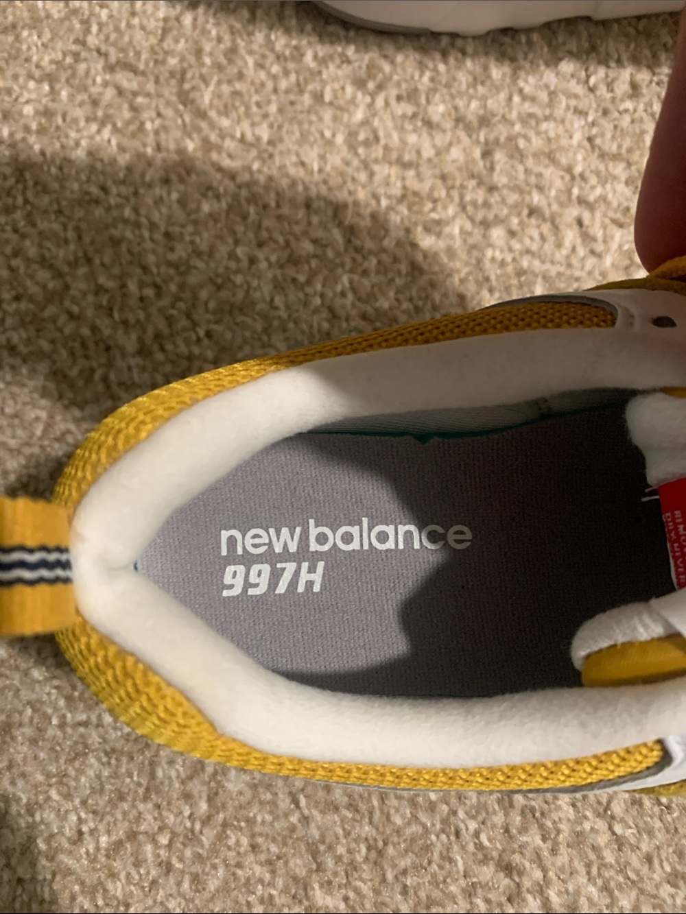 New Balance Yellow & White Womans Athletic Sneakers: Never Worn - Picture 2 of 7